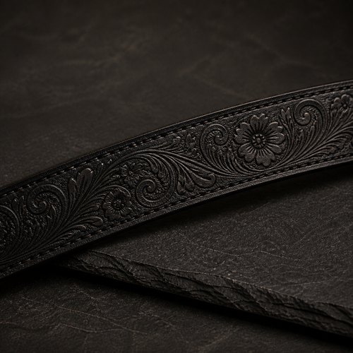The Tooled Belt — Black