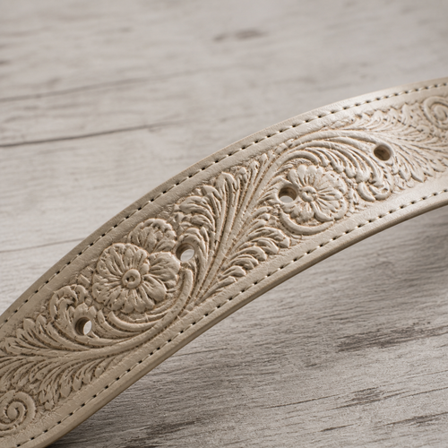The Tooled Belt — White