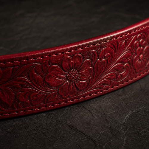 The Tooled Belt — Red